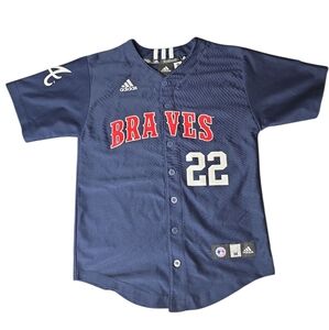 Adidas Kids Navy Atlanta Braves Heyward Jersey